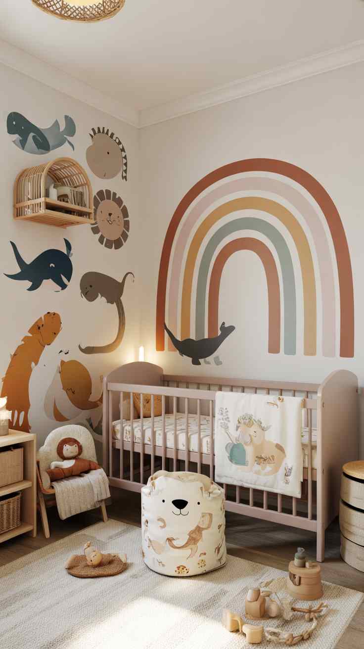 Boho Rainbow Wall Mural