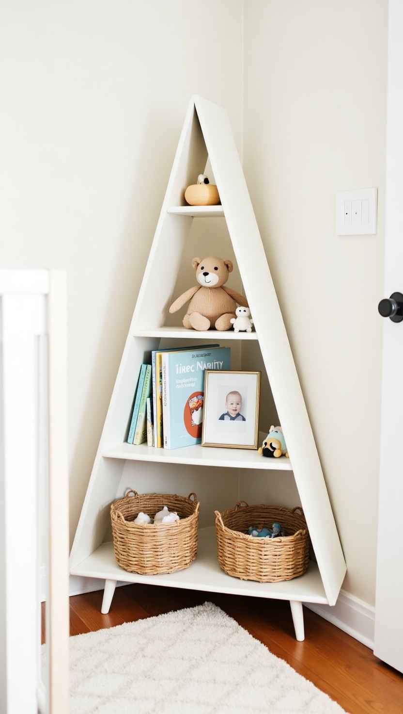 Corner Nursery Bookshelf