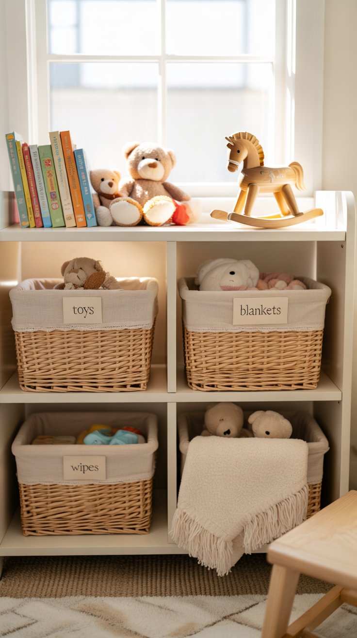 Labelled Baskets for Open Shelving