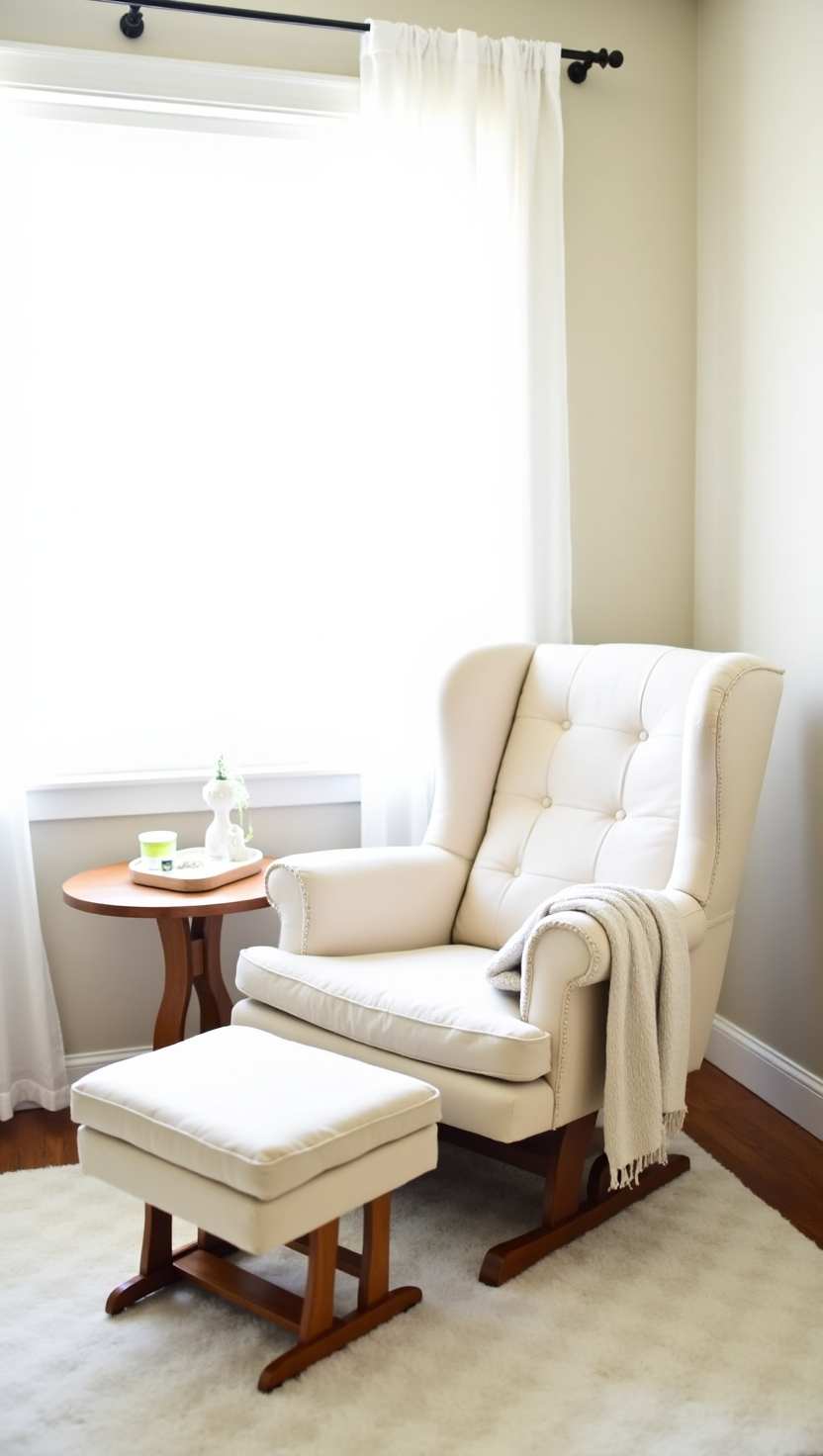 Nursery Glider with Ottoman
