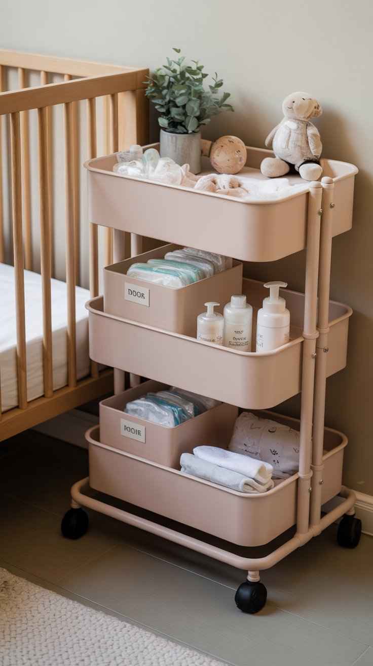 Rolling Cart for Daily Essentials