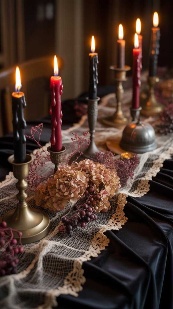 Antique Candleholder Centerpiece