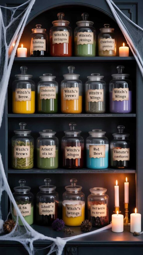 Apothecary Jar Potion Shelf