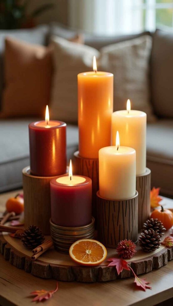 Autumn Candle Cluster