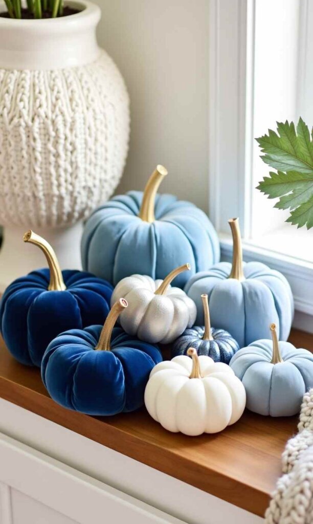 Blue Velvet Pumpkins