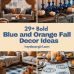 Blue and Orange Fall Decor Ideas