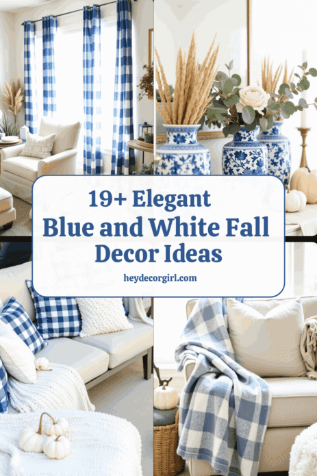 Blue and White Fall Decor Ideas