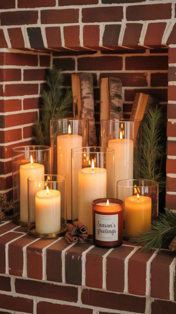 Candle-Filled Hearth