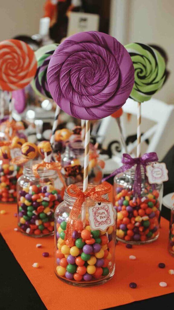 Candy-Themed Centerpieces