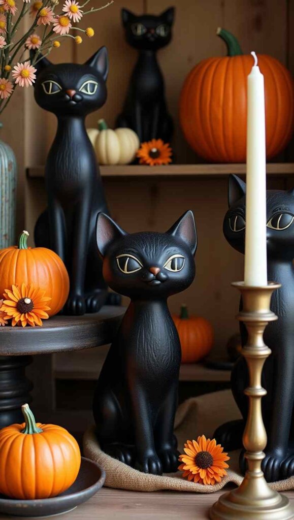 Classic Black Cat Figurines