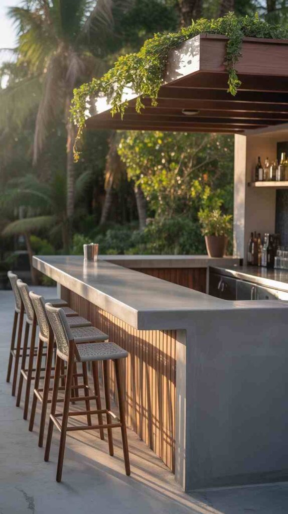 Concrete Countertop Bar