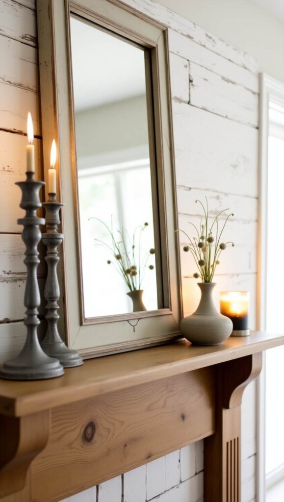 Distressed Wood Frame Mirrors