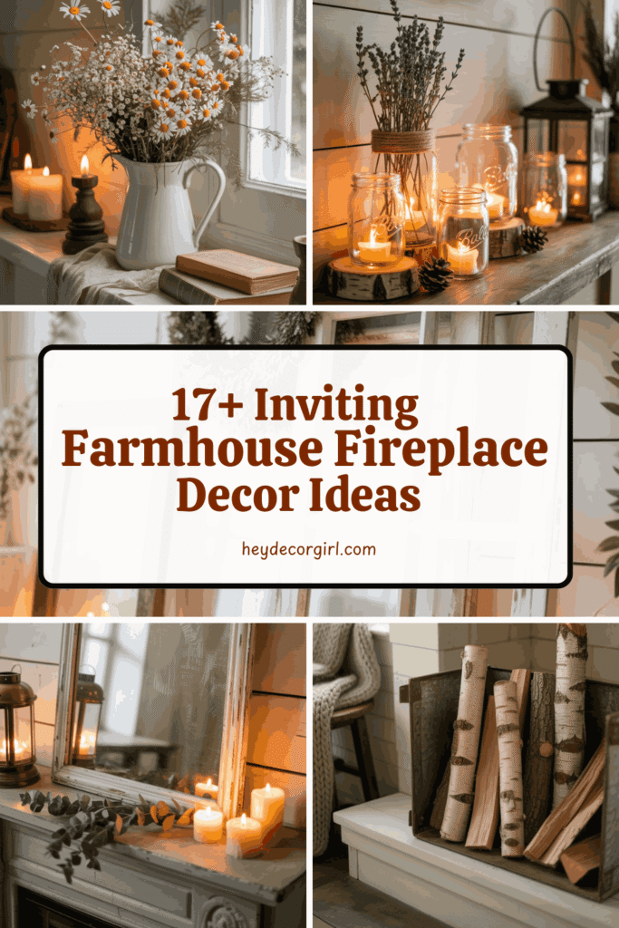 Farmhouse Fireplace Decor Ideas