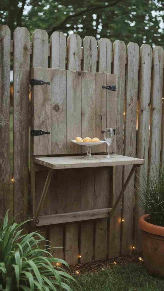 Fold‑Down Serving Table