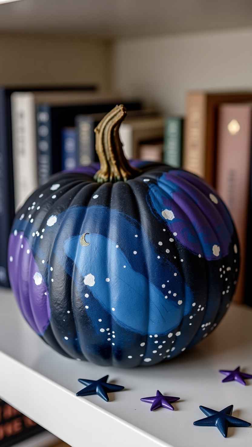 Galaxy Painted Pumpkin