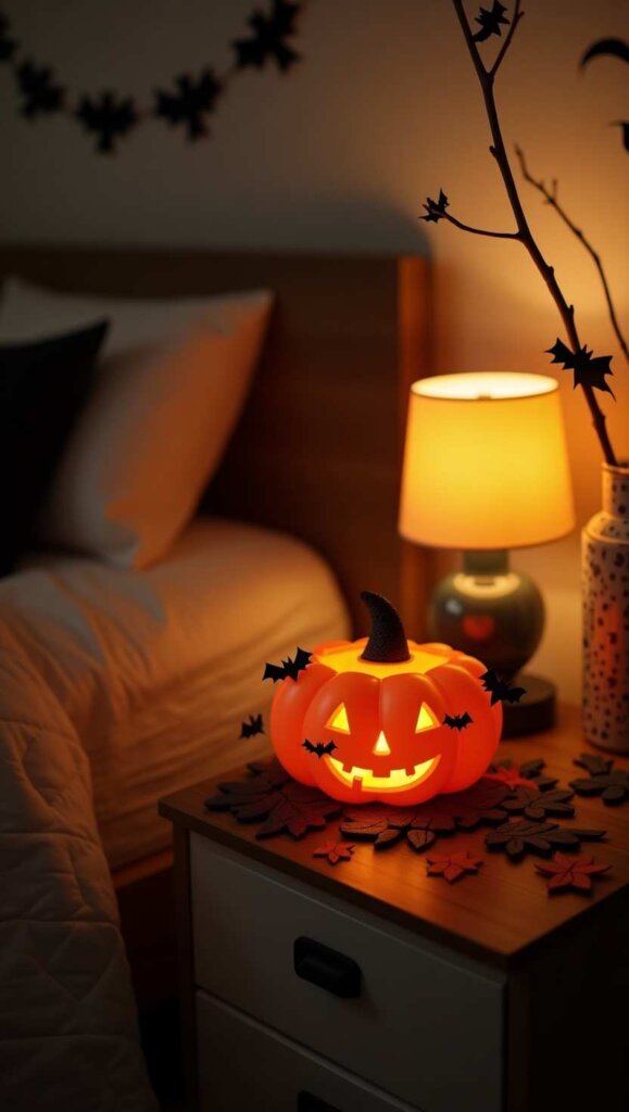 Glowing Pumpkin Nightstand