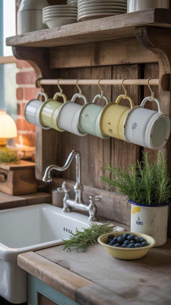 Hanging Enamelware Cups