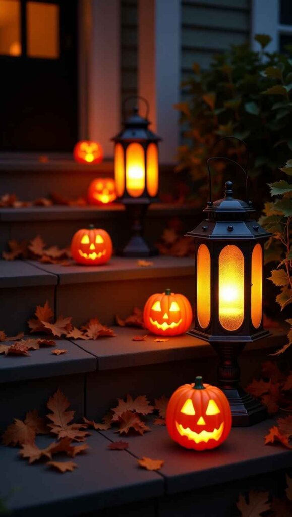 Lanterns and Flickering Path Lights