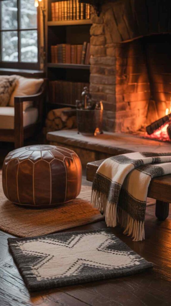 Leather and Wool Accents