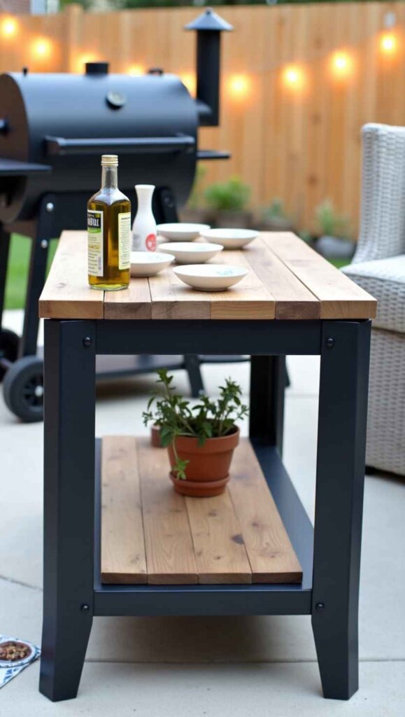 Metal Utility Table Makeover
