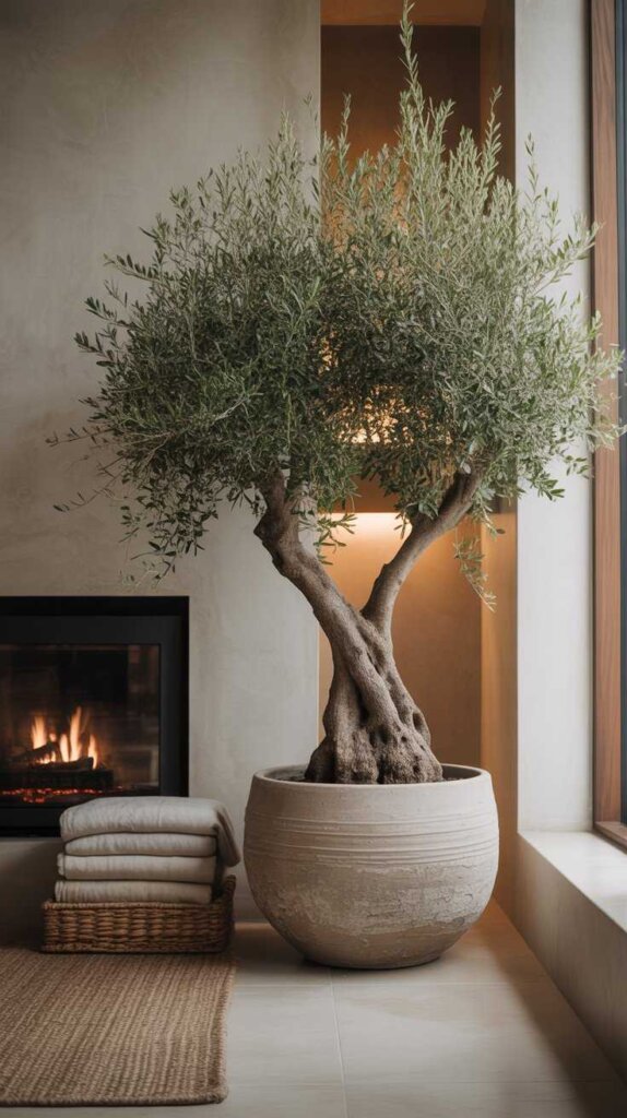 Olive Tree in a Ceramic Pot