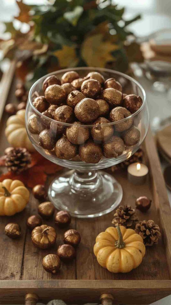 Painted Acorn Votives