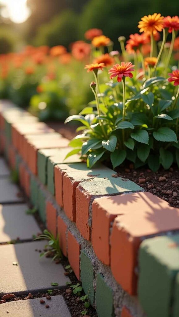 Painted Brick Borders