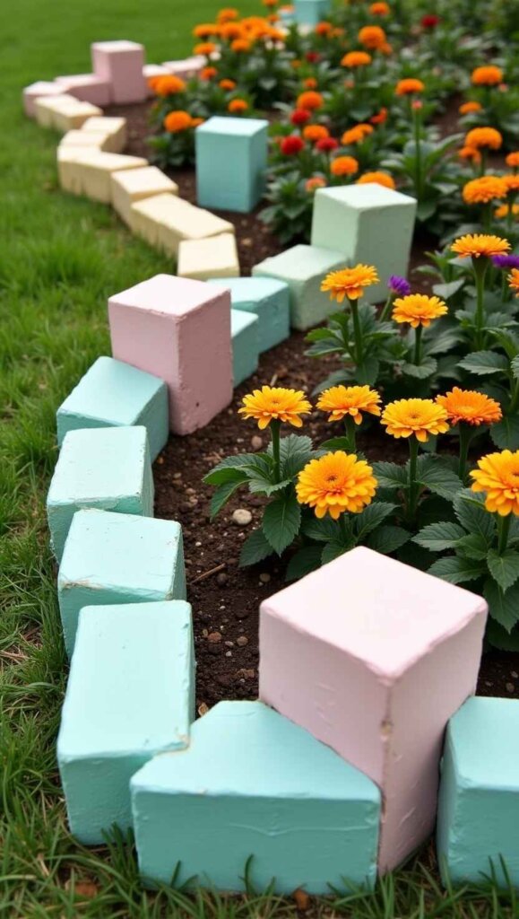 Painted Cinder Block Borders