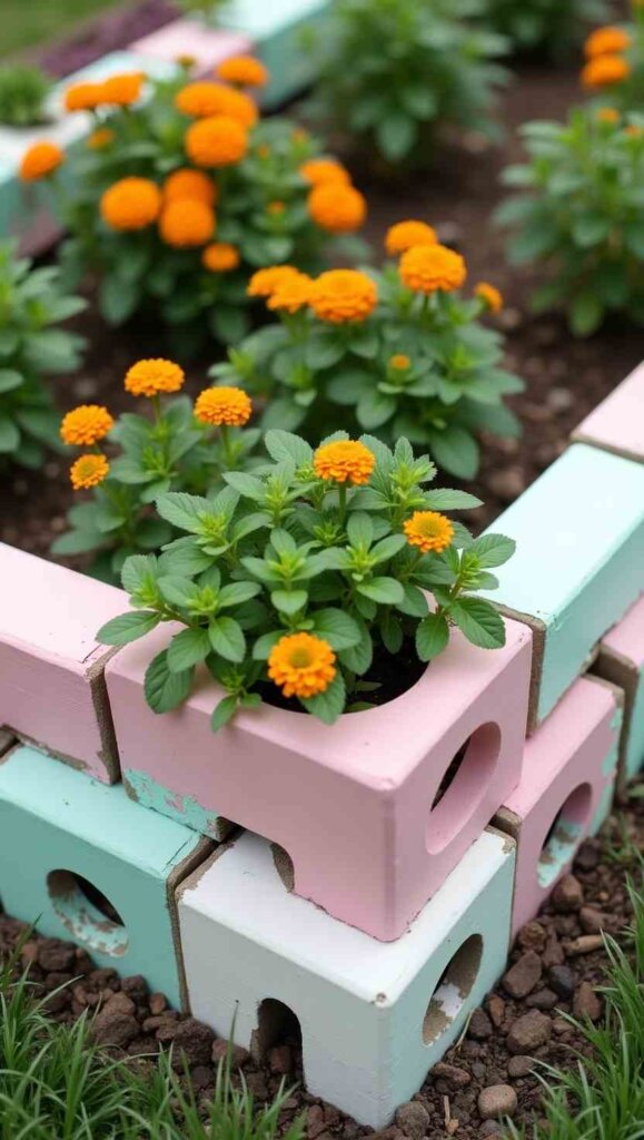 Painted Cinder Block Borders