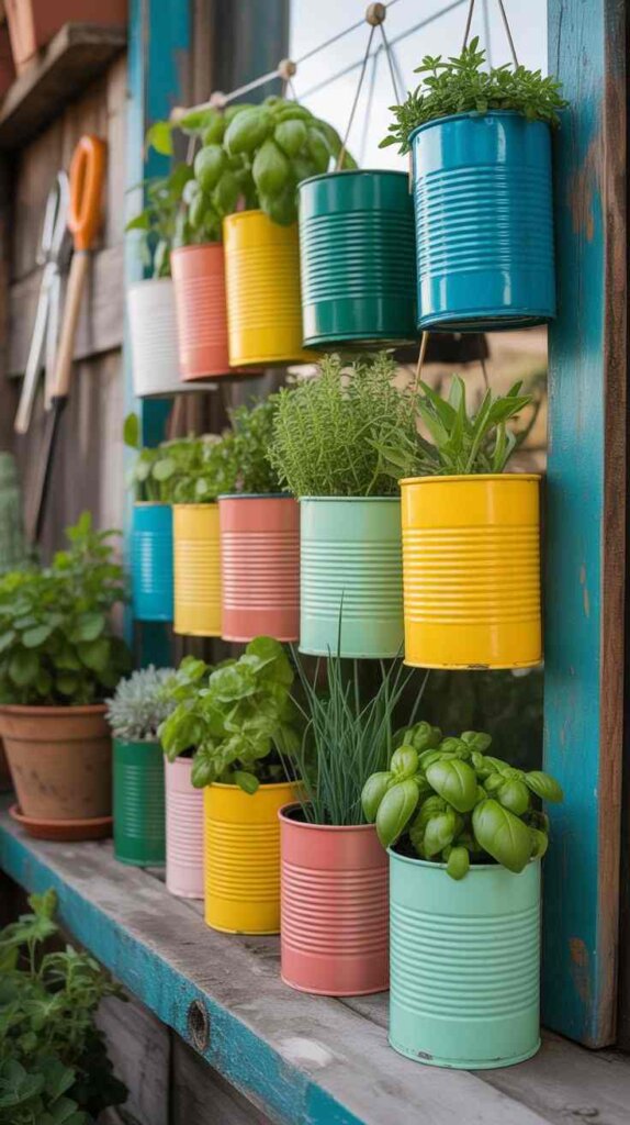 Recycled Can Planters