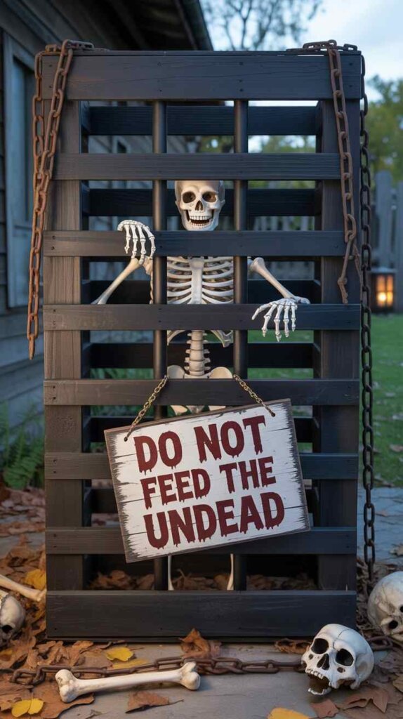 Skeleton Jail Pallet Display