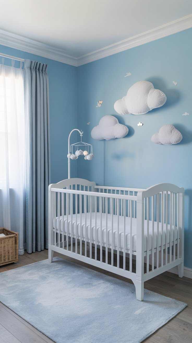Sky Blue and White