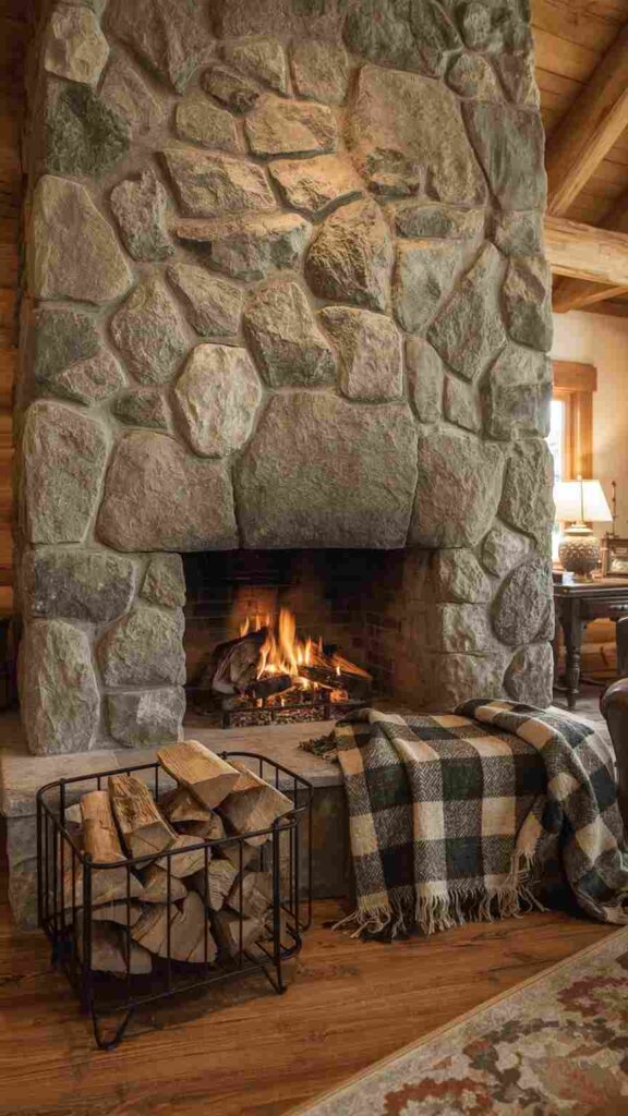 Stacked Firewood Display