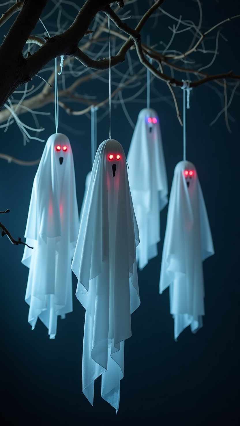 Upside-Down Hanging Ghosts