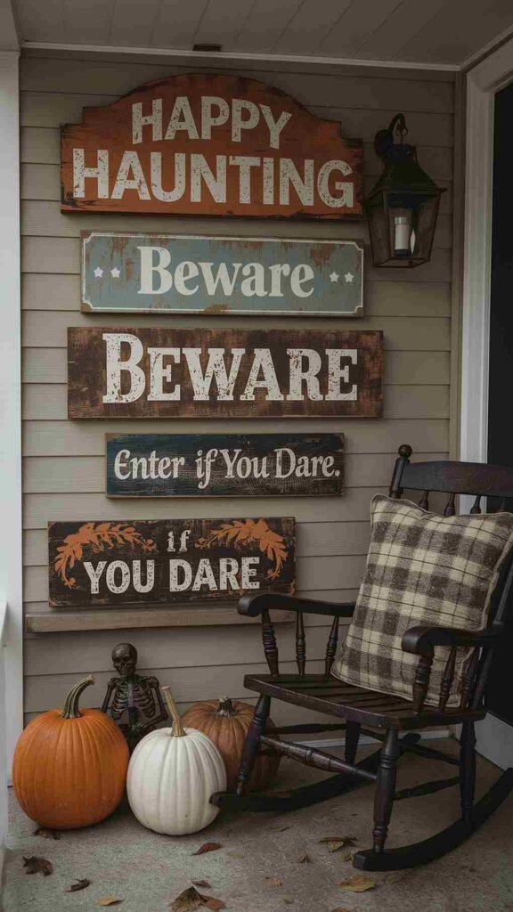 Vintage Halloween Sign Cluster