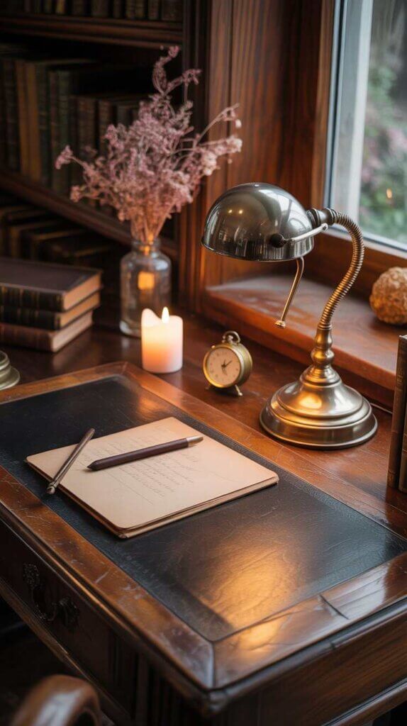 Antique Wooden Desk Charm