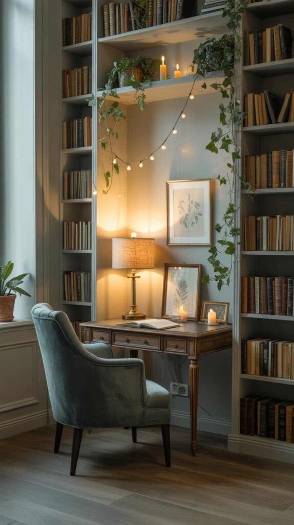 Bookshelf With Study Nook