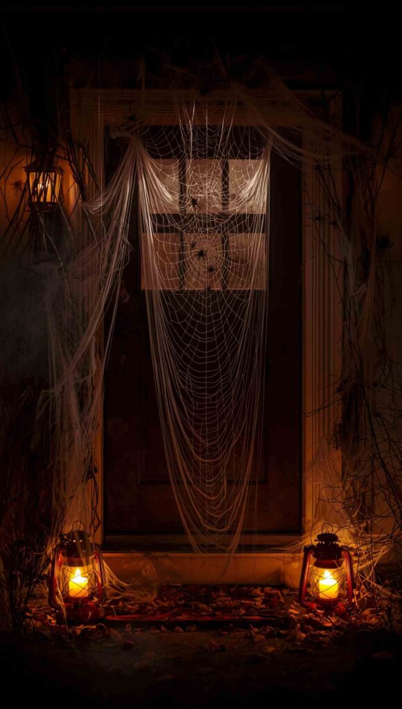 Cobweb Covered Lanterns