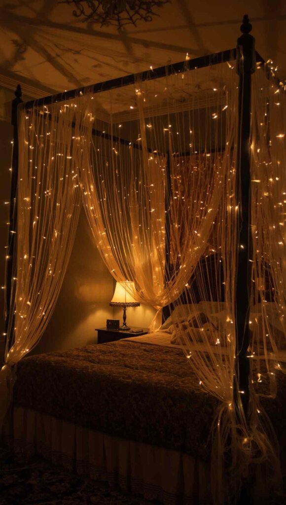 Creepy Cobweb Bed Canopy