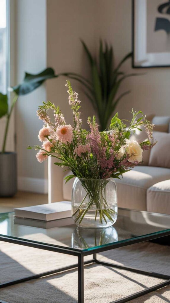 Fresh Flowers in a Sleek Vase