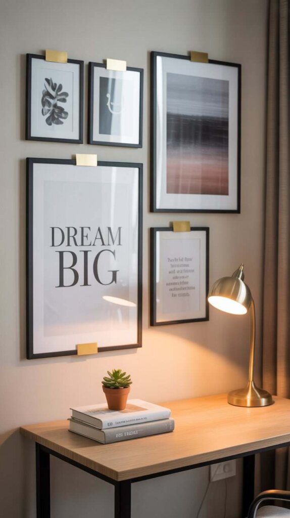 Gallery Wall of Motivational Prints