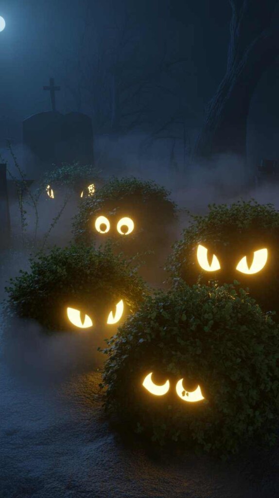 Glowing Eyes in the Bushes
