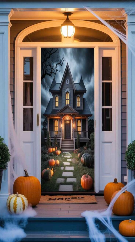 Haunted House Door Wrap