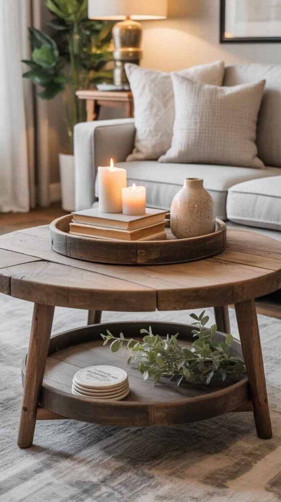 Layered Trays with Mixed Decor