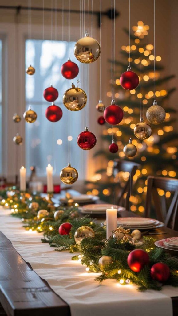 Hanging Ornaments Above the Table