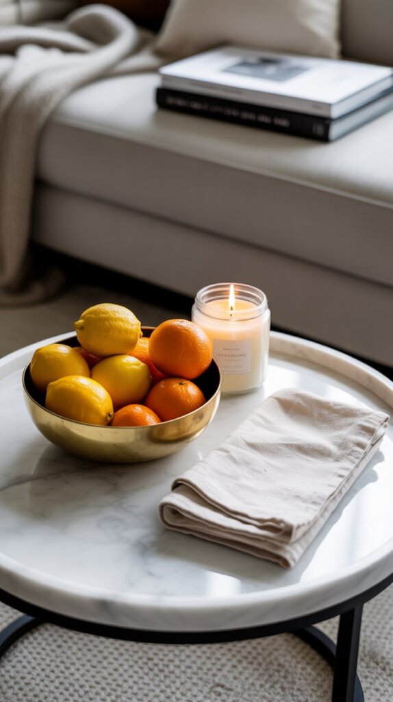 Marble Tray and Fresh Fruit