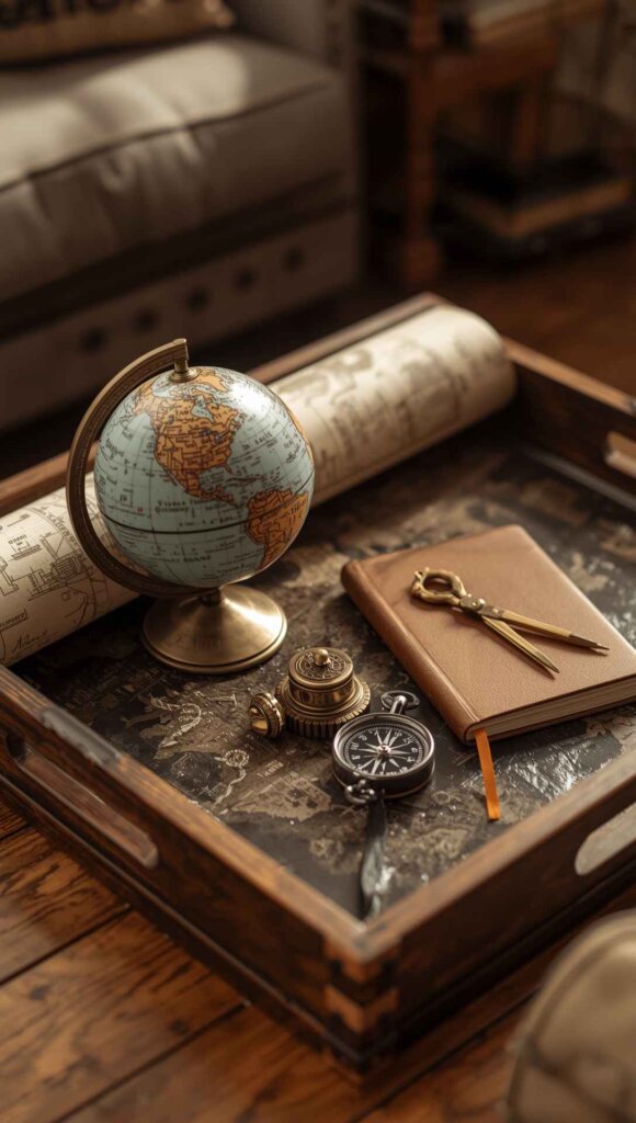 Mini Globe and Compass Pairing