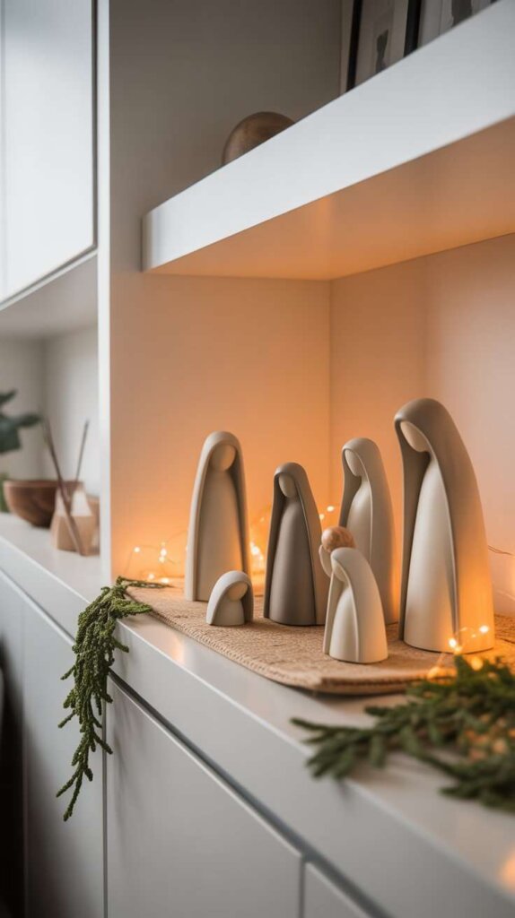 Modern Nativity Display