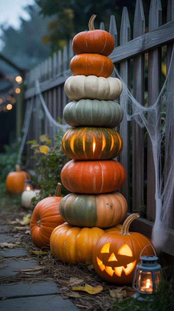 Pumpkin Tower by the Fence