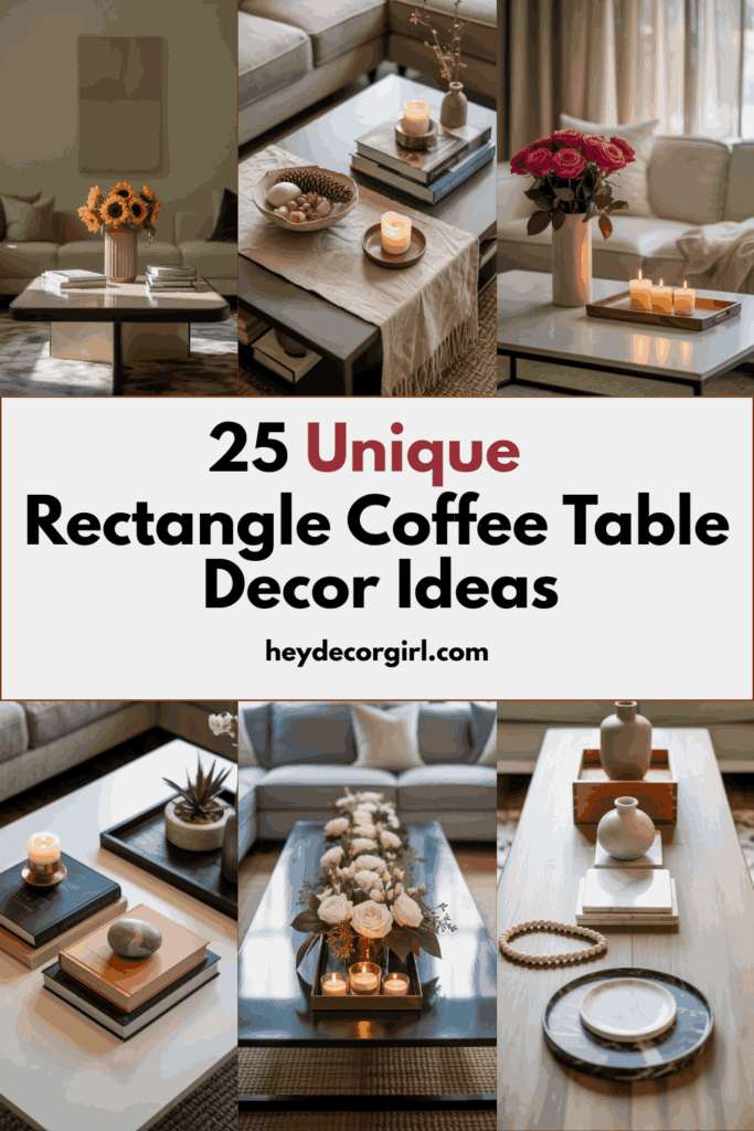 Rectangle Coffee Table Decor Ideas